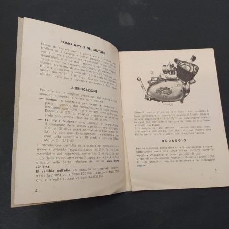 Libretto Uso e manutenzione motori Minarelli 12 pagine, alcune pieghe interne