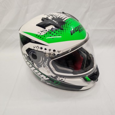 Casco moto Nolan integrale N64 SPARKY  bianco e verde tg L