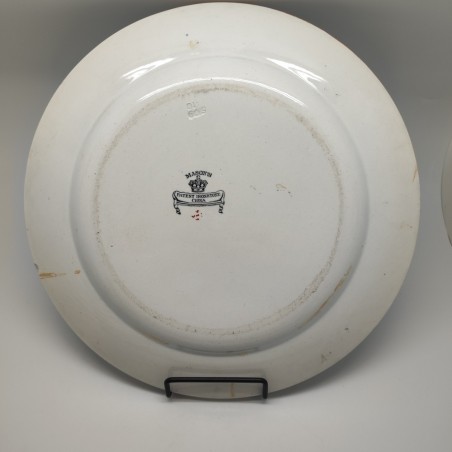 Piatto ceramica Mason's China Pottery decorato policromo d. 32 cm