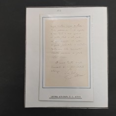 Lettera autografa Giuseppe Albini filologo latinista e politico