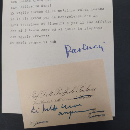 Lettera Paolucci (militare-politico-medico) Camera Deputati 1936