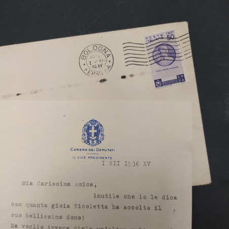 Lettera Paolucci (militare-politico-medico) Camera Deputati 1936