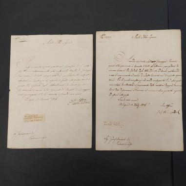 Lotto di due lettere Governo Pontificio firma Cardinal Albani 1826 e 1827