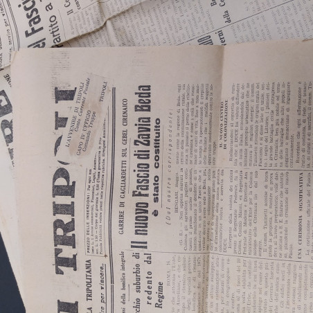 3 giornali: Avvenire di Tripoli anno 1933 e Corriere del Friuli anno 1911