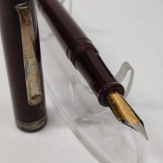 Penna stilografica Pineider fusto resina rosso bordeaux pennino bicolore nuova 2