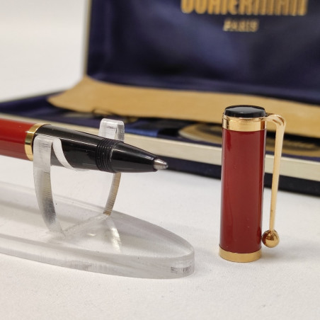 Penna a sfera Waterman Watermina fusto bicolore nero e arancio con anelli dorati