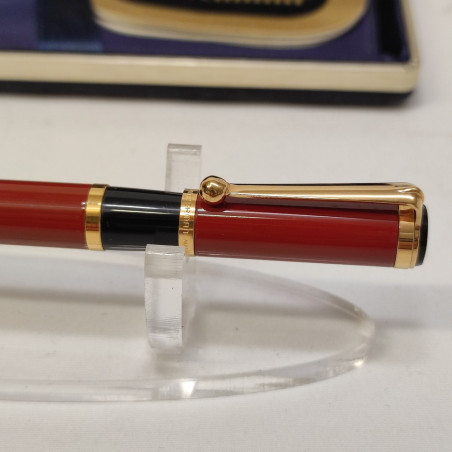 Penna a sfera Waterman Watermina fusto bicolore nero e arancio con anelli dorati