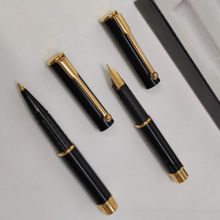 Coppia mini penne Berendsohn stilo e sfera lunghezza 9 cm usto lacca nuove