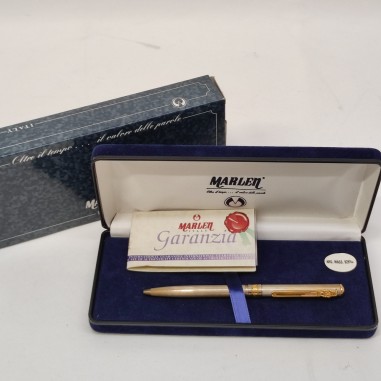 Penna a sfera ballpoint Marlen mod. Van Gogh fusto argento nuova