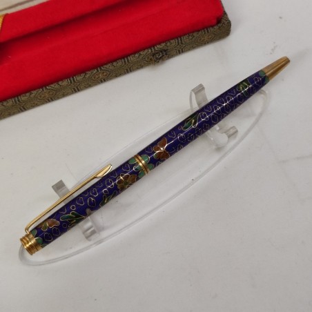 Penna a sfera Cloisonné di Pechino usata, refill secco, da sostituire