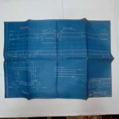 Eliografia blueprint Nuove Reggiane Officine Meccaniche 1964