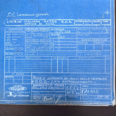 Eliografia blueprint Nuove Reggiane Officine Meccaniche 1964 2