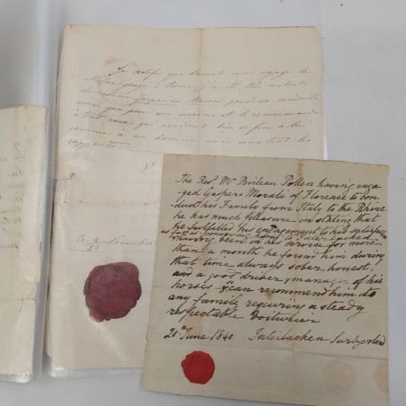 Lotto accumulo di 16 lettere manoscritte tardo 800 alcune con sigillo ceralacca