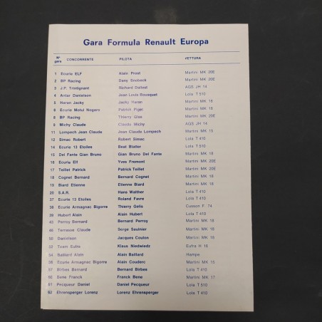 Volantino programma 48° Gran Premio d'Italia F1 Monza 1977