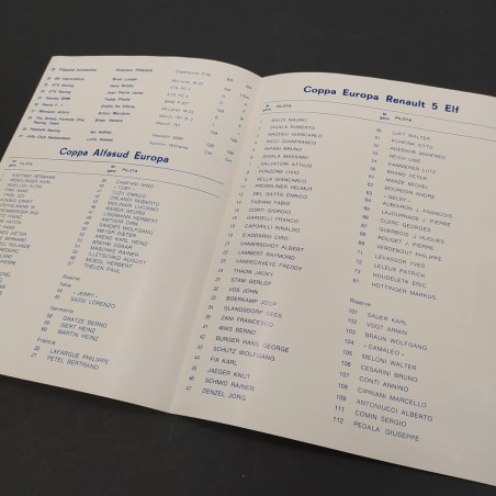 Volantino programma 48° Gran Premio d'Italia F1 Monza 1977