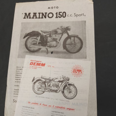 Volantino pubblicitario moto Maino 150 e Motoleggera Demm 125cc 2