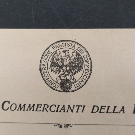 Unione fascista dei Commercianti Provincia di Milano circolare e sollecito 1937