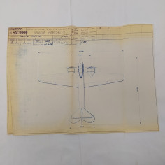 3 tavole eliografiche idrovolante Savoia Marchetti 1939 2