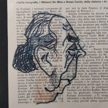 Caricature di Massimo Gorkij e Donat Cattin eseguite da Gio Testi di Fidenza