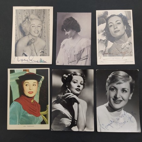 Lotto di 17 foto di cui 13 con autografo attrici anni 60/70