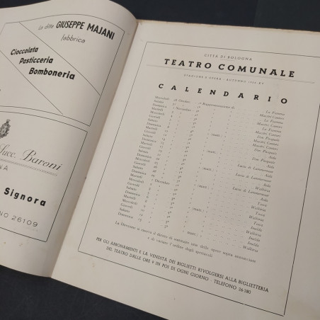 Opuscolo Stagione opera teatro comunale Bologna 1936