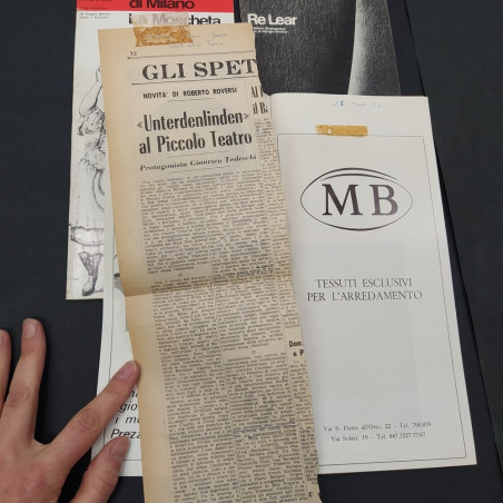 3 opuscoli spettacoli Piccolo Teatro di Milano anni 60/70