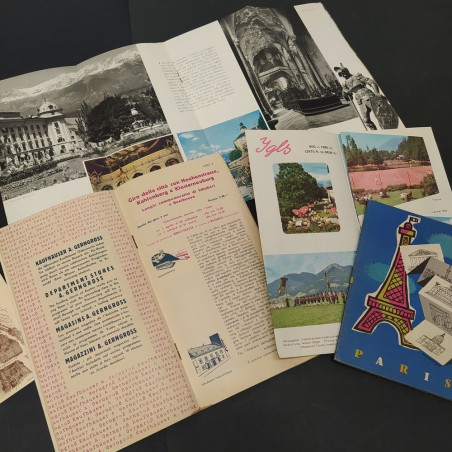 Lotto di 13 cataloghi pieghevoli Austria, tirolo e Francia anni 60/70