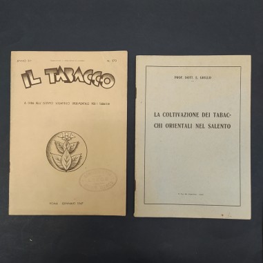 Due opuscoli sulla coltivazione del tabacco fine anni 40