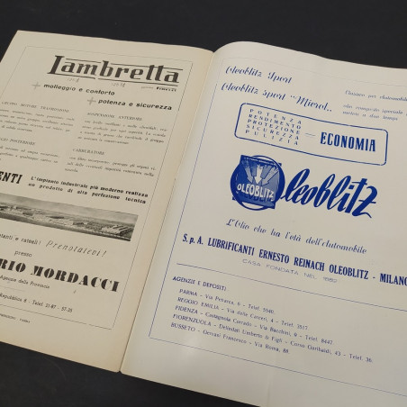 Moto Club Parma Programma II° Prova Campionato Italiano Motociclismo 1952
