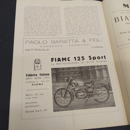 Moto Club Parma Programma II° Prova Campionato Italiano Motociclismo 1952