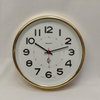 Orologio da parete al quarzo marca Bayard diam. 25 cm Made in France