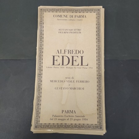 Cartella Comune di Parma 68 figurini inediti di Alfredo Edel 1984