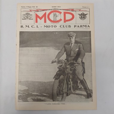 Rivista MCP Moto Club Parma 2 Giugno 1934 II XII Numero unico