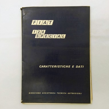 Cartellina Fiat 124 Special - Schede con caratteristiche e dati, 1968. Mediocre