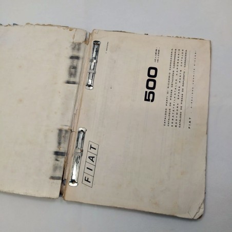 Catalogo parti di ricambio per carrozzeria Fiat 500, 1° ed. 1972. Mediocre
