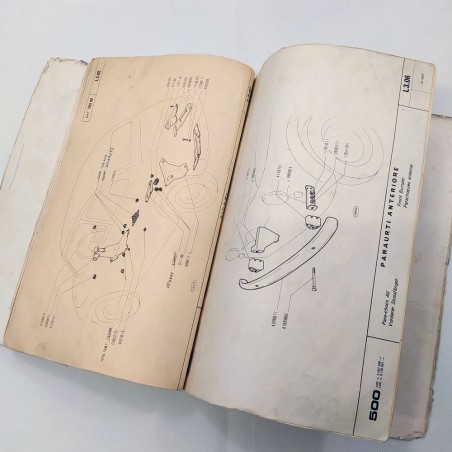 Catalogo parti di ricambio per carrozzeria Fiat 500, 1° ed. 1972. Mediocre
