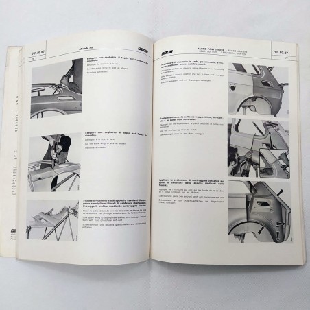 Istruzioni per sostituire i lamierati di carrozzeria Fiat 126,1976. Graffi