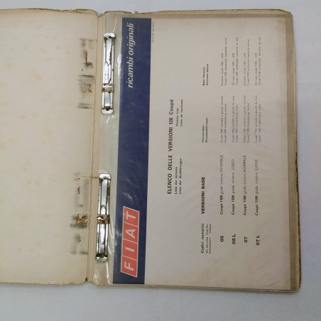 Cartellina Catalogo parti di ricambio carrozzeria Fiat 128 coupé, 1971. Mediocre
