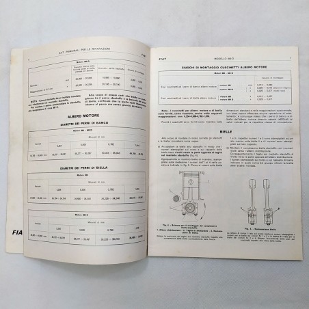 Dati per le riparazioni delle vetture Fiat 600D, fasciolo postale 1969. Macchie