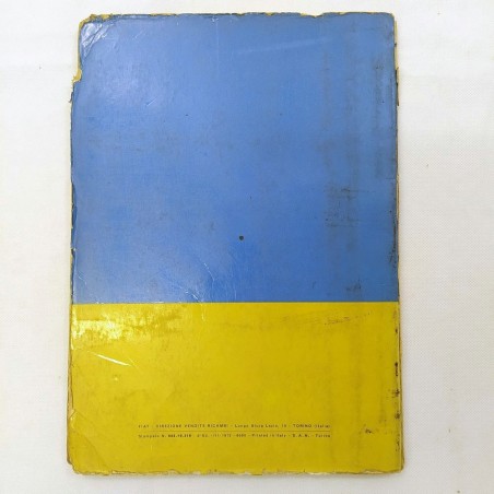Cartellina Fiat 128 rally, Catalogo parti di ricambio carrozzeria, '72. Mediocre