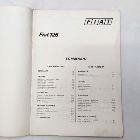 Fascicolo vetture Fiat 126: Dati per le riparazioni, 1972. Segni a penna