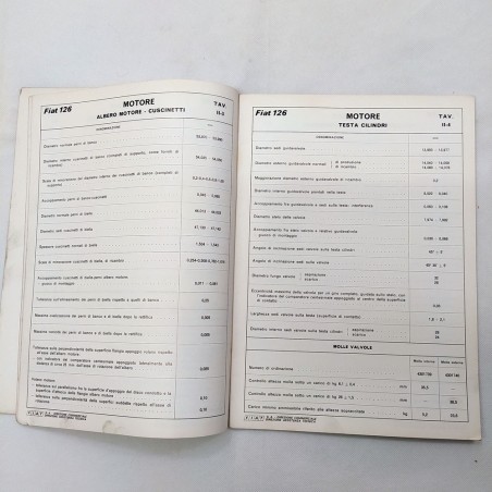 Fascicolo vetture Fiat 126: Dati per le riparazioni, 1972. Segni a penna
