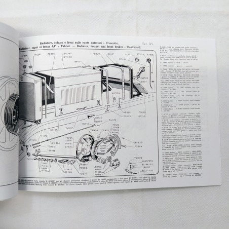 Copia Album parti di ricambio Fiat chassis 503. Piccola macchia interna