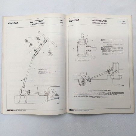 Fascicolo Dati per le riparazioni Fiat 242, 1975. Macchie di officina