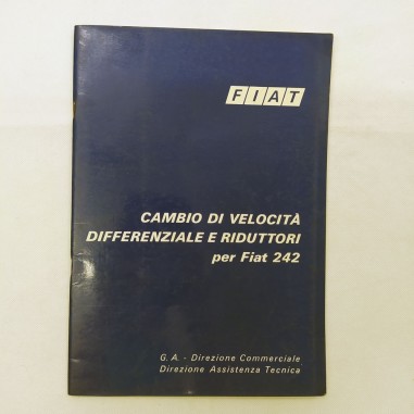 Libretto Cambio di velocità differenziale e riduttori per Fiat 242, 1975. Buono