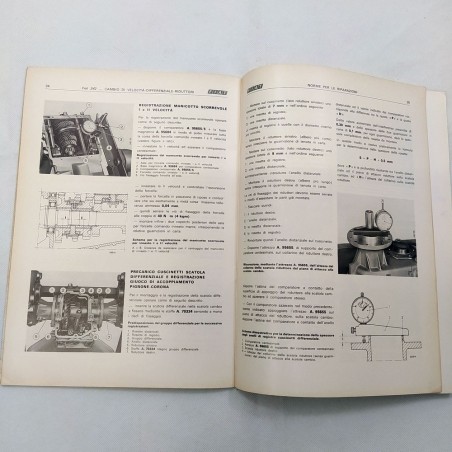 Libretto Cambio di velocità differenziale e riduttori per Fiat 242, 1975. Buono