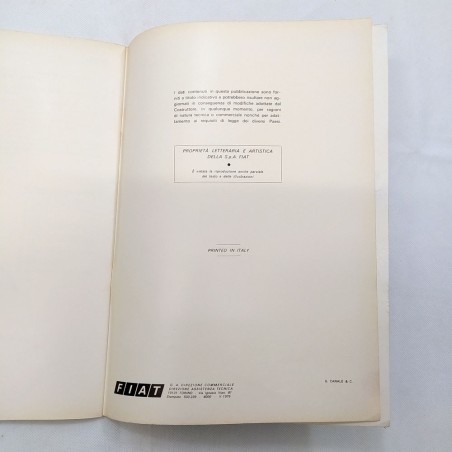 Libretto Cambio di velocità differenziale e riduttori per Fiat 242, 1975. Buono