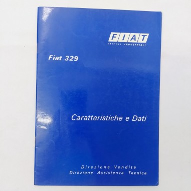 Libretto Caratteristiche e dati veicoli industriali Fiat 329, 1975. Buono