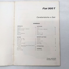 Libretto Caratteristiche e dati vetture Fiat 900T, 1976. Sbiadito e segnato 2