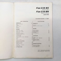 Libretto Caratteristiche e dati Fiat 238, 1976. Copertina con strappi e pieghe 2